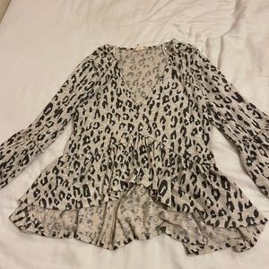 Alter’d State black and white leopard top.